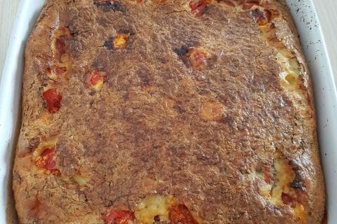 Cliquez pour zoomer ! Clafoutis tomates cerises et fromage de chèvre au Thermomix