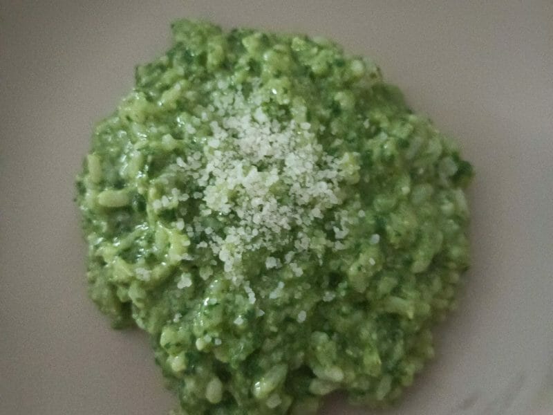 Cliquez pour zoomer ! Risotto au pesto d’épinards et basilic Thermomix par Djuna
