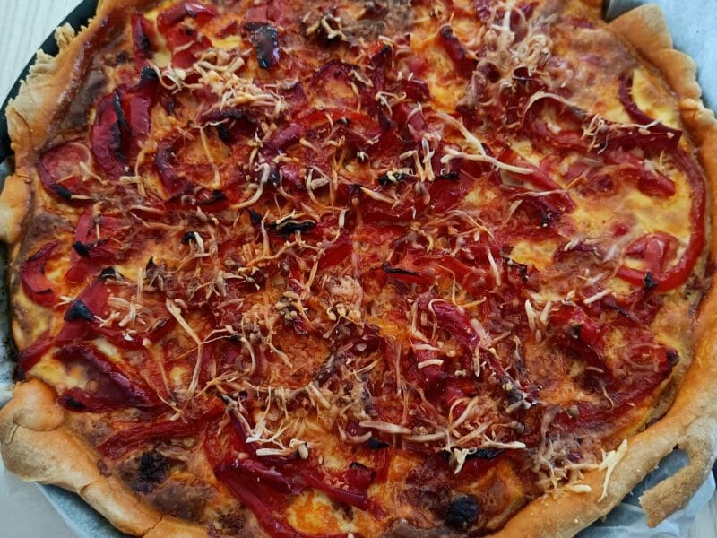 Cliquez pour zoomer ! Quiche poivrons et chorizo Thermomix par Djuna