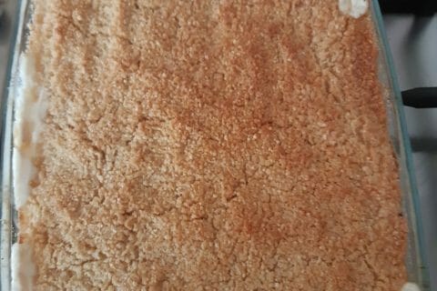 Cliquez pour zoomer ! Crumble courgettes, chèvre et lardons Thermomix par Sylvaine la trolle