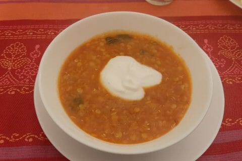 Cliquez pour zoomer ! Soupe de lentilles corail, curry et coco Thermomix par cricri95