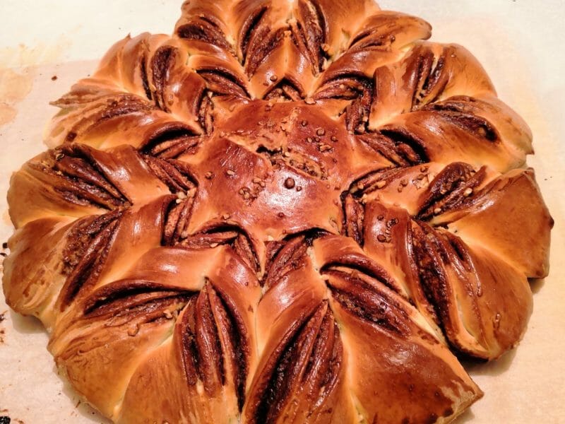 Cliquez pour zoomer ! Brioche étoilée au Nutella Thermomix par Leone