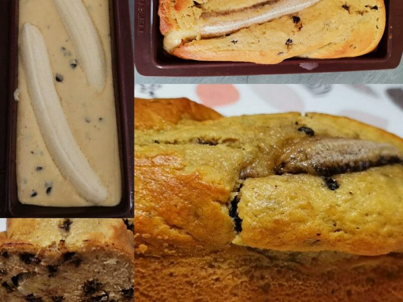 Cliquez pour zoomer ! Cake banane et pépites de chocolat Thermomix par Ingrid08300