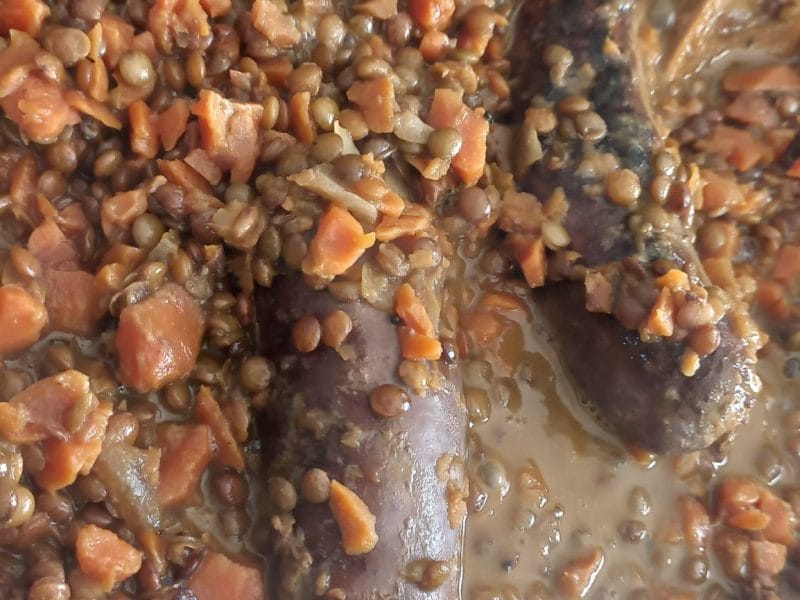 Cliquez pour zoomer ! Lentilles et ses saucisses Thermomix par Ingrid08300