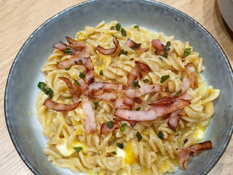 Cliquez pour zoomer ! Fusilli à la crème de potimarron et gorgonzola Thermomix par Titecocci57