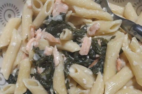 Cliquez pour zoomer ! One pot pasta – épinards et saumon fumé au Thermomix