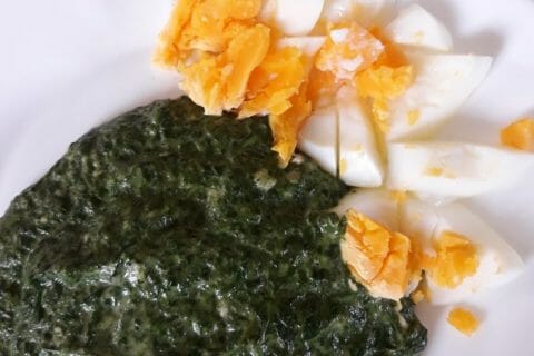Cliquez pour zoomer ! Épinards frais à la crème au Thermomix