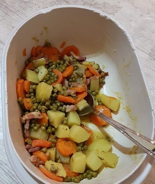 Jardinière de légumes aux lardons au Thermomix - Cookomix