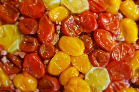 Cliquez pour zoomer ! Tatin de tomates cerises à la tapenade au Thermomix