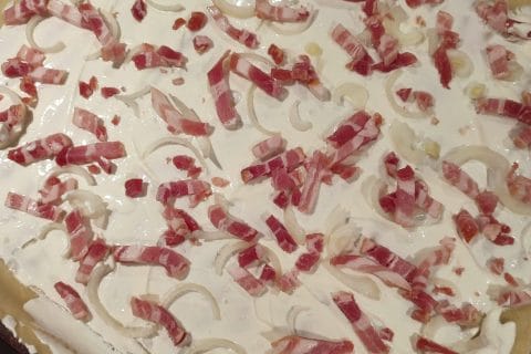 Cliquez pour zoomer ! Tarte flambée rapide au saumon fumé Thermomix par shawah
