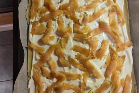 Cliquez pour zoomer ! Tarte flambée rapide au saumon fumé Thermomix par shawah