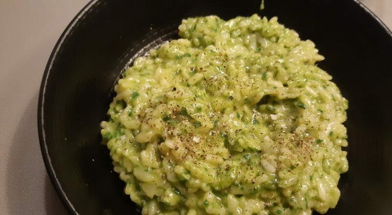 Cliquez pour zoomer ! Risotto au pesto d’épinards et basilic Thermomix par Anne-So_1