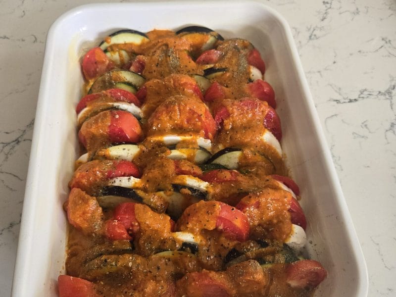 Cliquez pour zoomer ! Tian de légumes et mozzarella Thermomix par lindsay_74