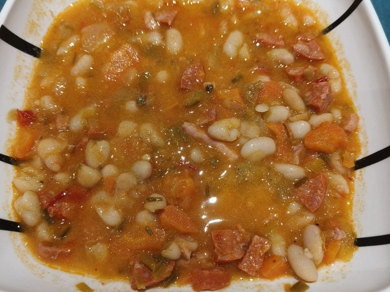 Cliquez pour zoomer ! MijotĂ© dâharicots blanc lĂ©gumes et chorizo Thermomix par đ Mini_biscuit đ