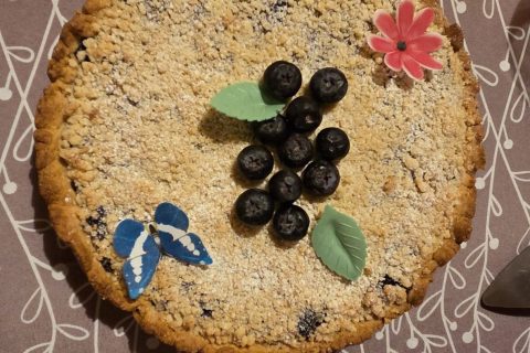 Cliquez pour zoomer ! Tarte aux myrtilles façon crumble Thermomix par Fifiloulou
