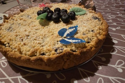 Cliquez pour zoomer ! Tarte aux myrtilles façon crumble Thermomix par Fifiloulou