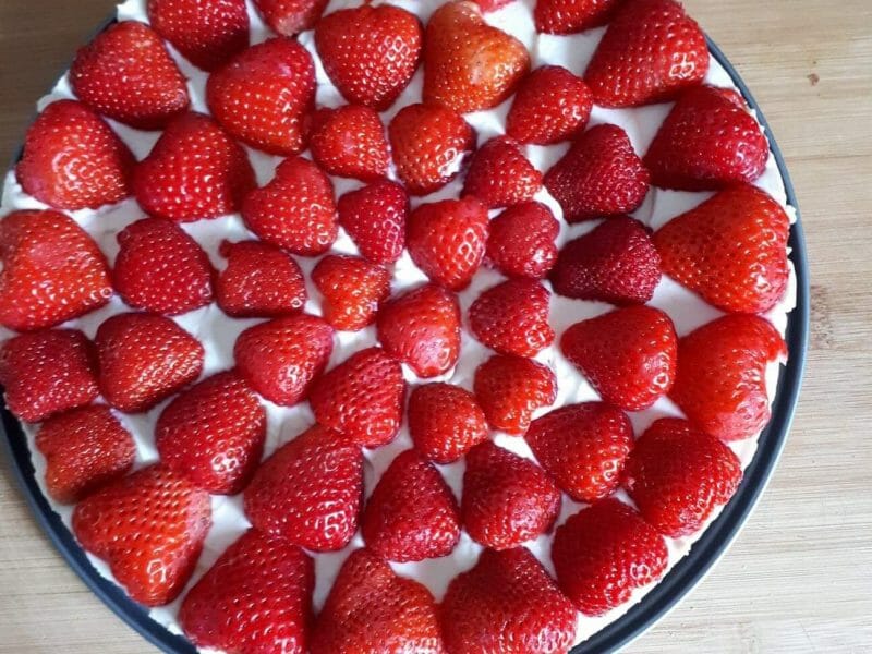Cliquez pour zoomer ! Tarte aux fraises sans cuisson Thermomix par Magbln