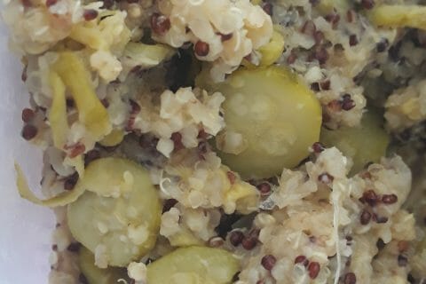 Cliquez pour zoomer ! Risotto de quinoa, courgettes et saumon au Thermomix