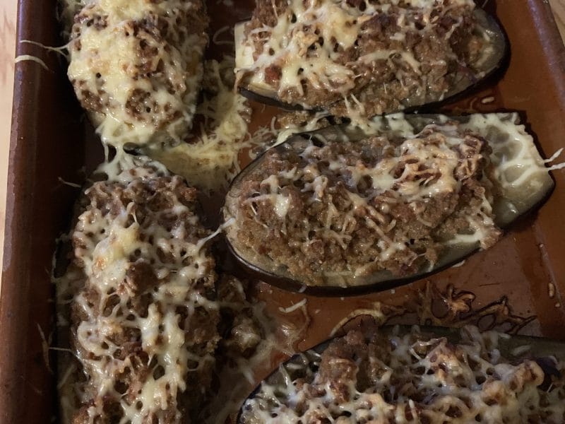 Cliquez pour zoomer ! Aubergines farcies à la viande hachée Thermomix par Jean Pierre LABADIE