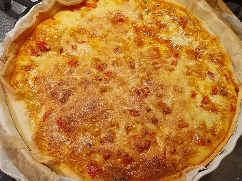 Cliquez pour zoomer ! Quiche poivrons et chorizo Thermomix par witdede