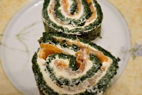 Cliquez pour zoomer ! Roulé aux épinards, saumon et Boursin Thermomix par sanga