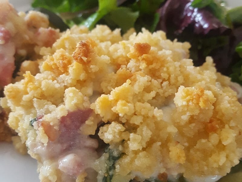 Cliquez pour zoomer ! Crumble courgettes, chèvre et lardons Thermomix par Louthimlyn