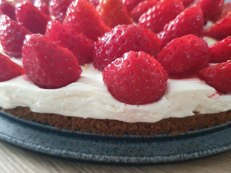 Cliquez pour zoomer ! Tarte aux fraises sans cuisson Thermomix par Louthimlyn