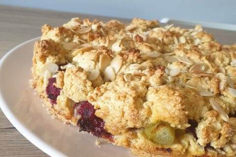 Cliquez pour zoomer ! Cookie-crumble rhubarbe framboises Thermomix par Louthimlyn