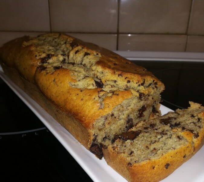 Cliquez pour zoomer ! Cake banane et pépites de chocolat Thermomix par Cosette02