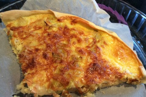 Cliquez pour zoomer ! Quiche Poireaux et Saumon au Thermomix