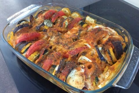 Cliquez pour zoomer ! Tian de légumes et mozarella au Thermomix