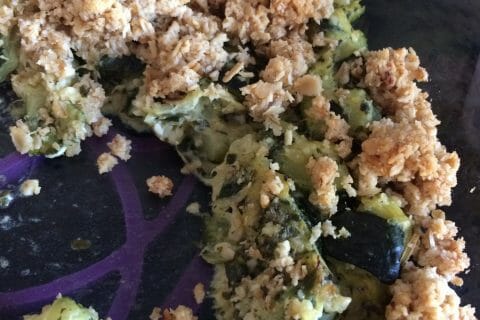 Cliquez pour zoomer ! Crumble courgettes, basilic et parmesan au Thermomix