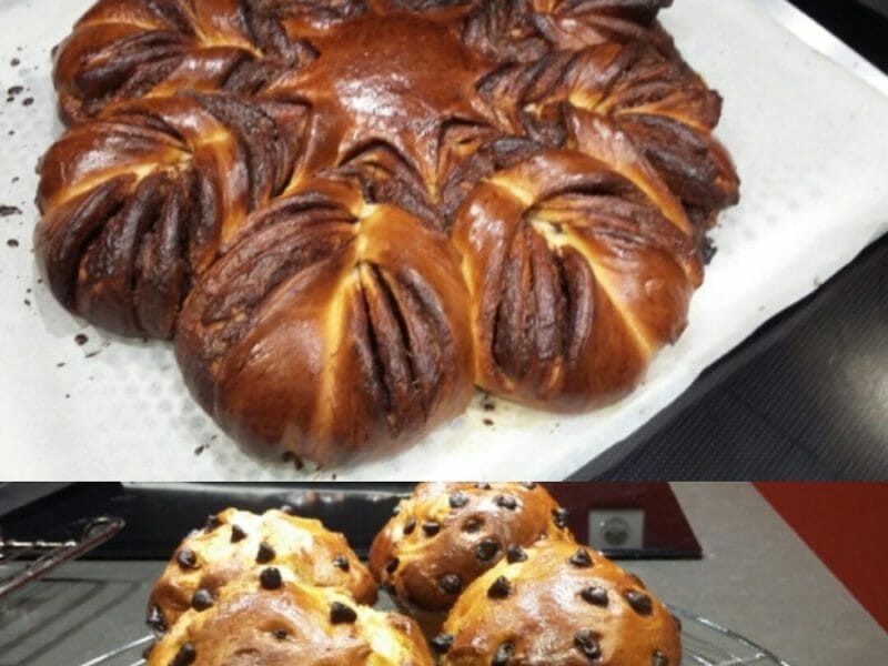 Cliquez pour zoomer ! Brioche étoilée au Nutella Thermomix par valdu68