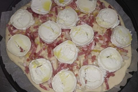 Cliquez pour zoomer ! Fougasse chèvre et lardons Thermomix par Lu0169