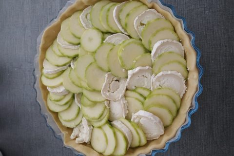 Cliquez pour zoomer ! Tarte courgettes, chèvre et pignons de pin Thermomix par Lu0169