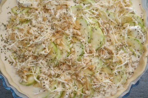 Cliquez pour zoomer ! Tarte courgettes, chèvre et pignons de pin Thermomix par Lu0169