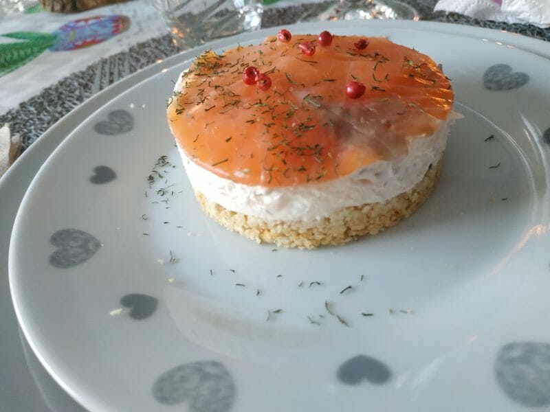 Cliquez pour zoomer ! Cheesecake au saumon sans cuisson Thermomix par Lu0169