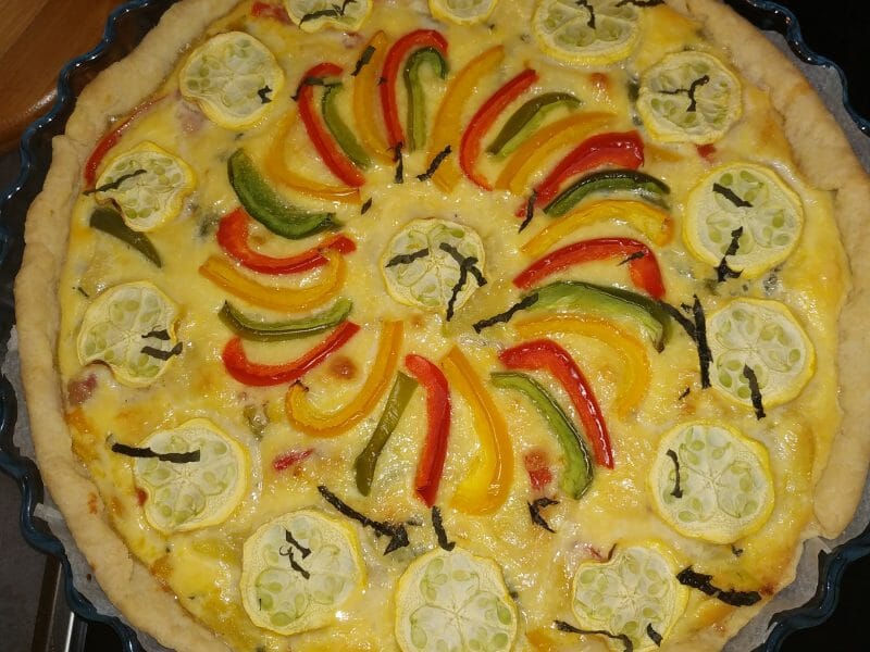 Cliquez pour zoomer ! Quiche poivrons et courgettes Thermomix par Lu0169