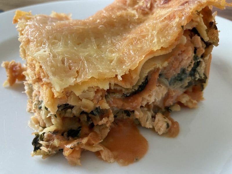 Cliquez pour zoomer ! Lasagnes au saumon et aux épinards Thermomix par Tarrin