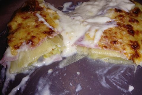 Gratin de poireau au jambon au Thermomix - Cookomix