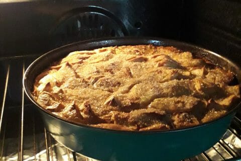 Cliquez pour zoomer ! Flognarde aux pommes (clafoutis aux pommes) au Thermomix