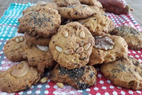 Cliquez pour zoomer ! Cookies au chorizo au Thermomix