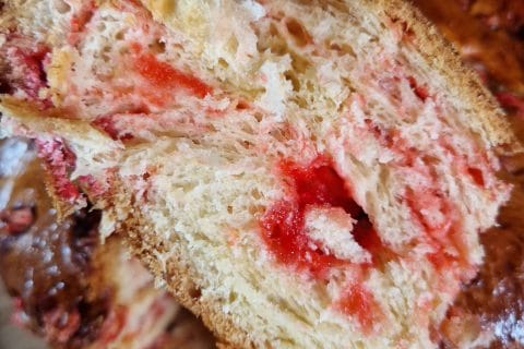 Cliquez pour zoomer ! Brioche aux pralines roses Thermomix par Alex Conseillère Guy Demarle