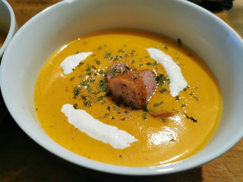 Cliquez pour zoomer ! Crème de butternut à la Morteau Thermomix par sizzlabless