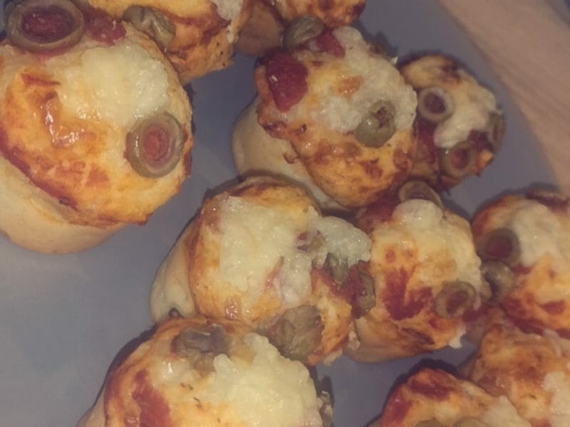 Cliquez pour zoomer ! Muffins salés façon pizza Thermomix par Flaura