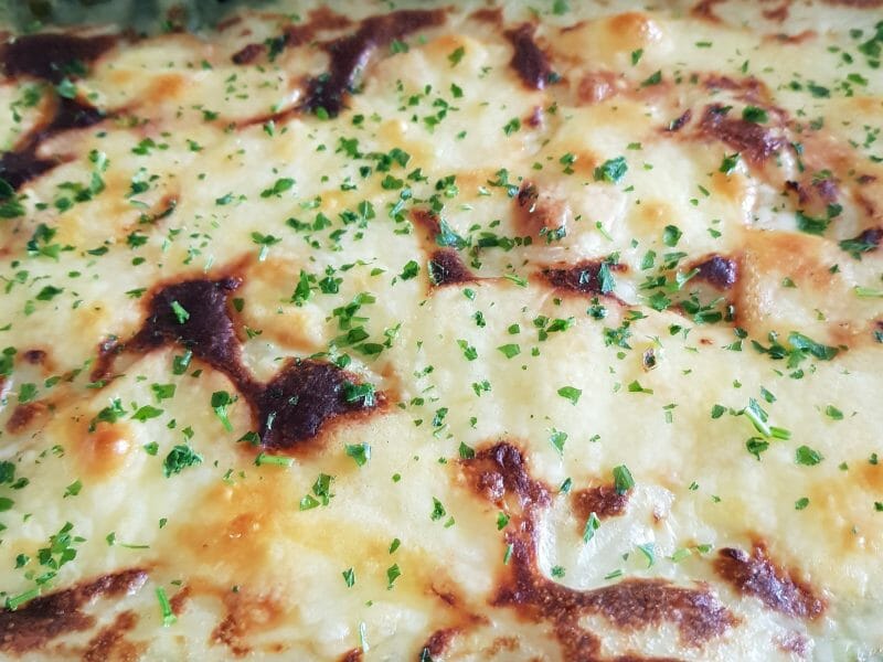 Cliquez pour zoomer ! Gratin de purée de pommes de terre aux épinards Thermomix par Dida
