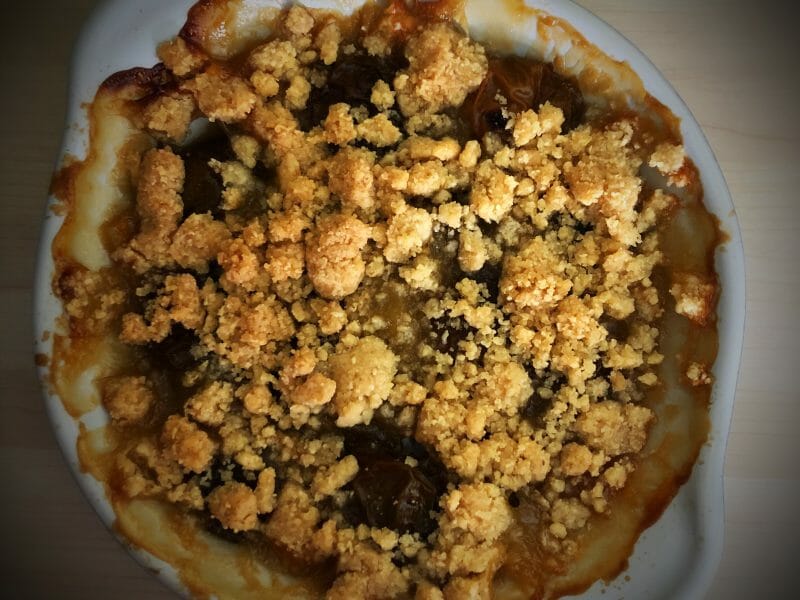 Cliquez pour zoomer ! Crumble aux mirabelles Thermomix par nbkhm