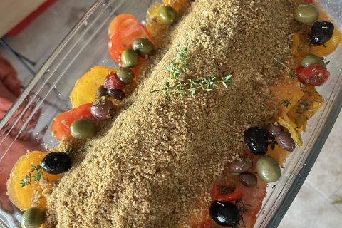 Cliquez pour zoomer ! Cabillaud en croûte d’olives vertes Thermomix par gabzdu74