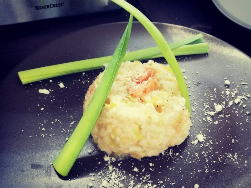 Risotto poireaux et saumon fumé au Thermomix - Cookomix