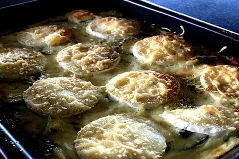 Cliquez pour zoomer ! Gratin de courgettes au chèvre Thermomix par Jukebox78